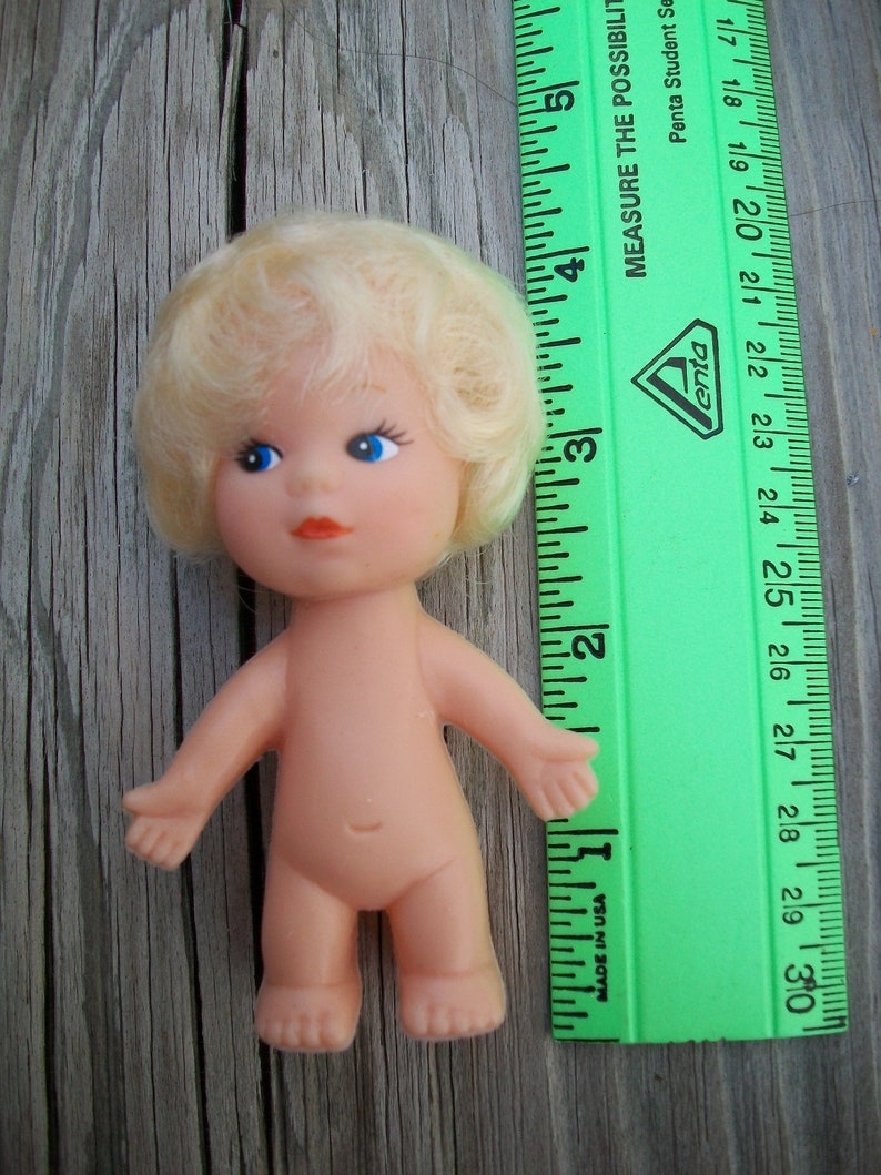 Small Vintage 3.5 Inch Plastic Pee Wee Style Doll Etsy
