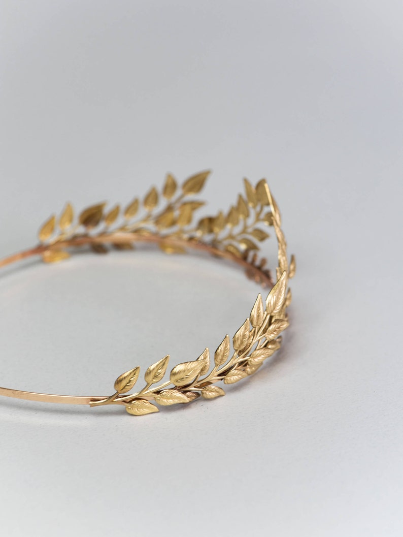 Gold leaf headband Greek goddess headband Grecian tiara | Etsy