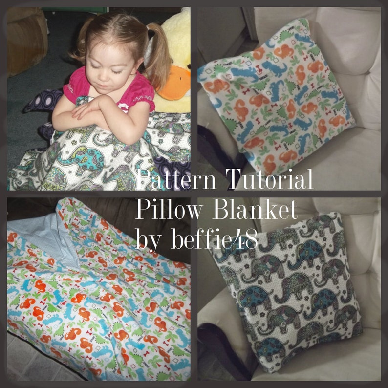 Kids Pillow Blanket Pattern Tutorial pdf. Etsy