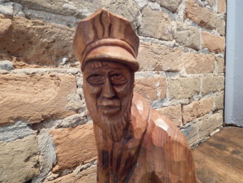 Vintage Quebec Wood Carving by Tall Carved Wooden Etsy