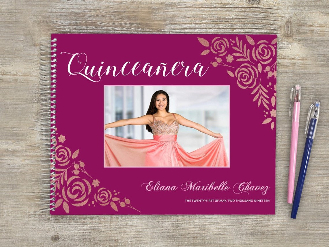 Quinceañera GuestBook Birthday Guestbook Quinceañera Custom Etsy