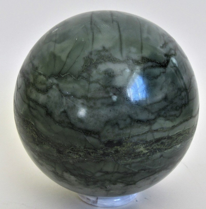 5 Carved Stone Sphere Large Vintage Green Marble ON Etsy
