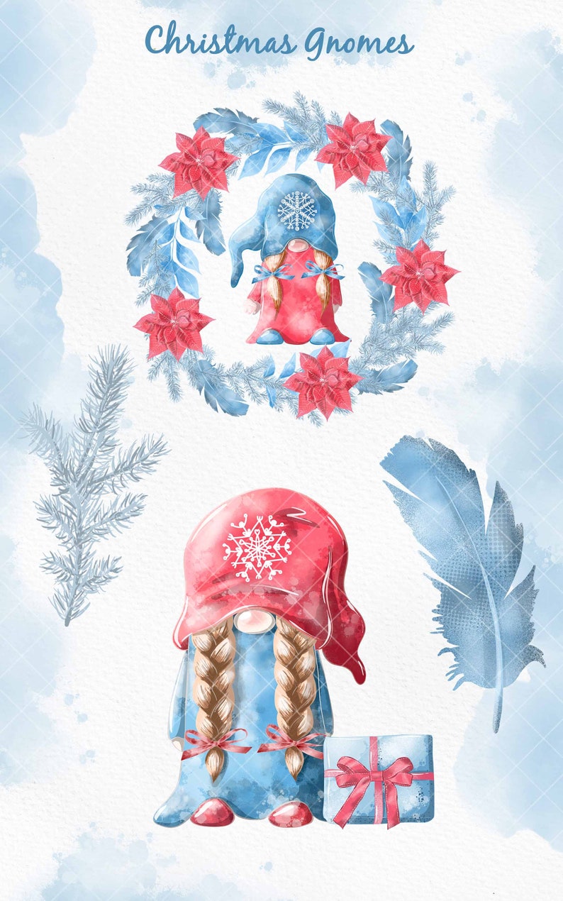 Download Watercolor Christmas Winter Gnomes cliparts graphics. Clip ...