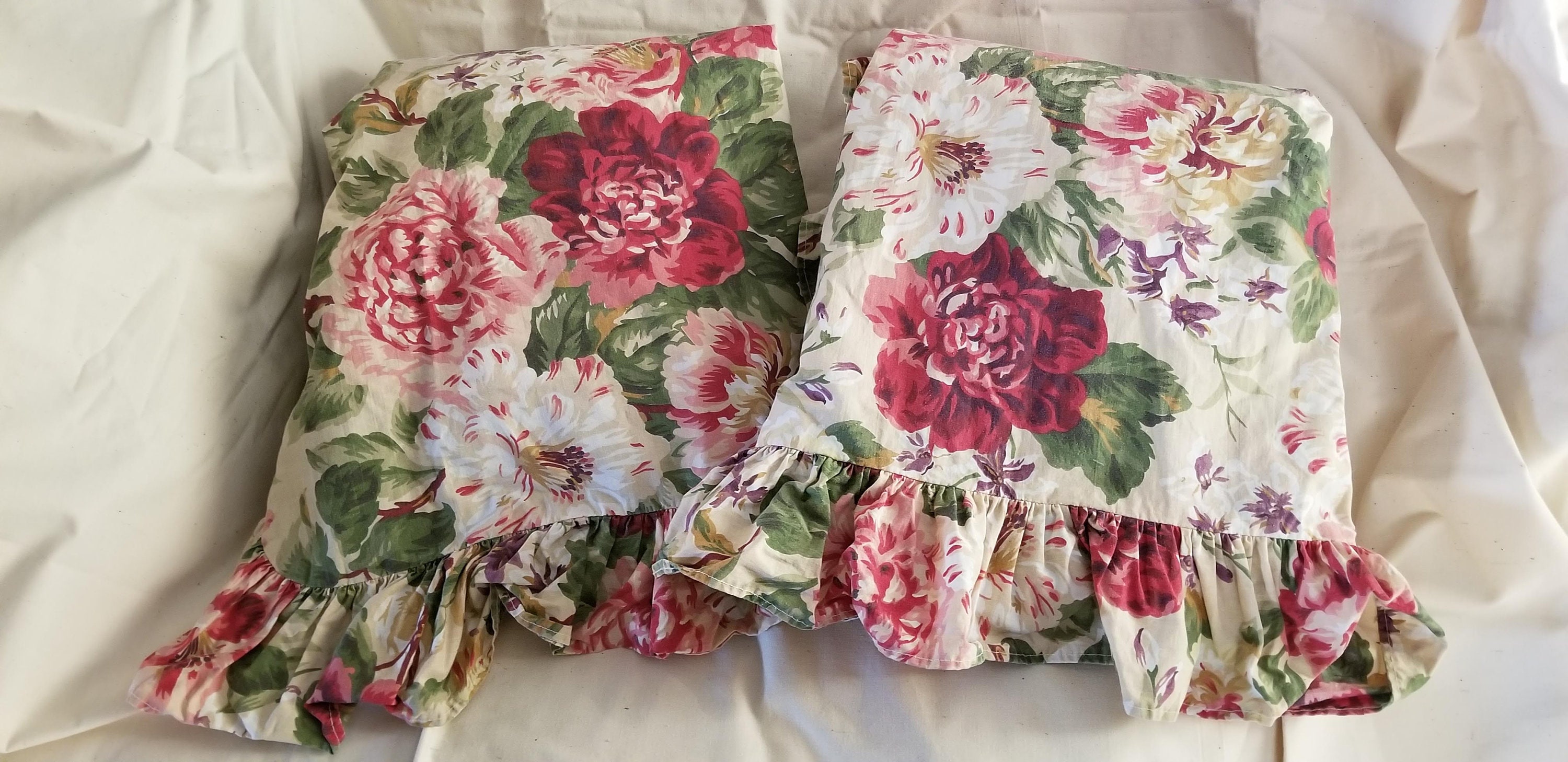 Ralph Lauren CONSTANCE Post Road 2 King Size Ruffled Pillow Etsy