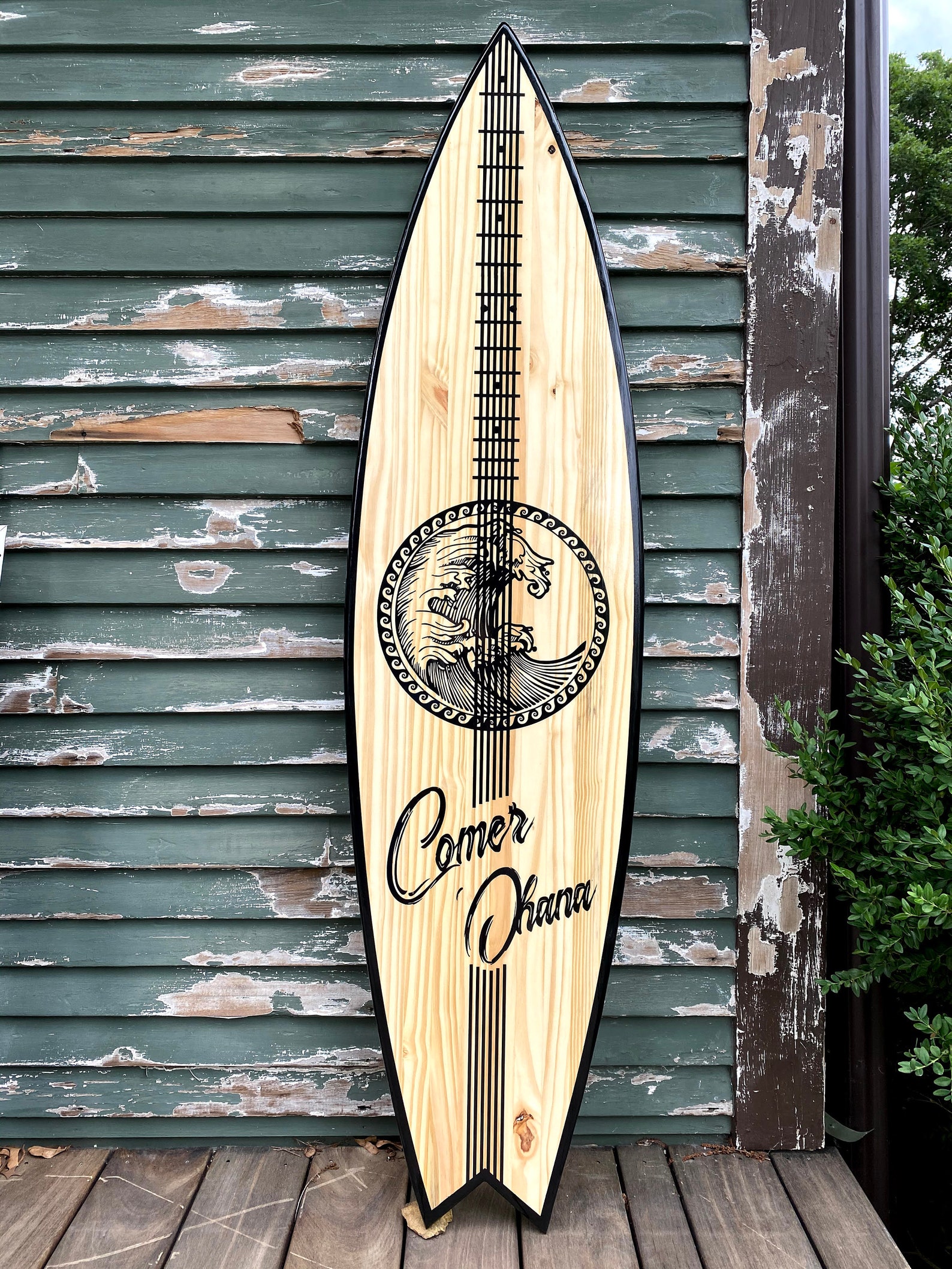 Personalized Vertical Surfboard Signs Wall Art Surf Decor Etsy