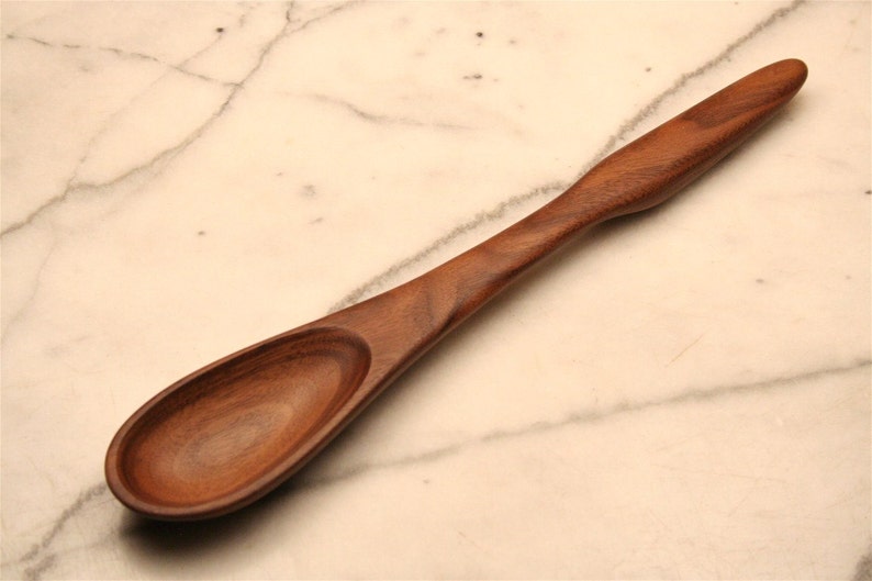 Medium wooden stirring spoon hand made from Walnut Cherry or Etsy