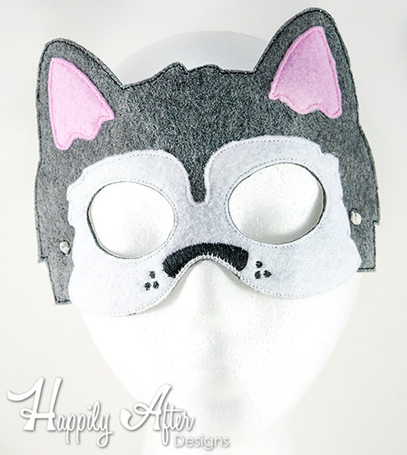 Husky Dog Mask Embroidery Design husky mask wolf machine | Etsy