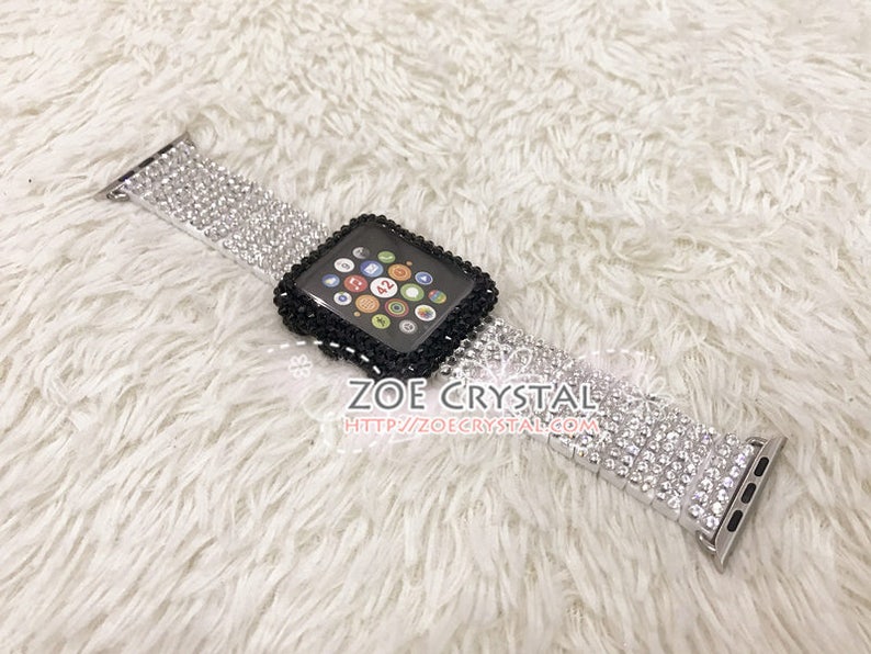 swarovski crystal apple watch case