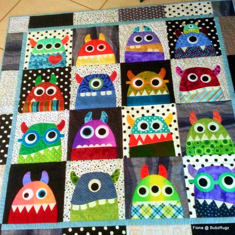 monster-mash-printed-quilt-pattern-quilt-patterns-quilts-etsy