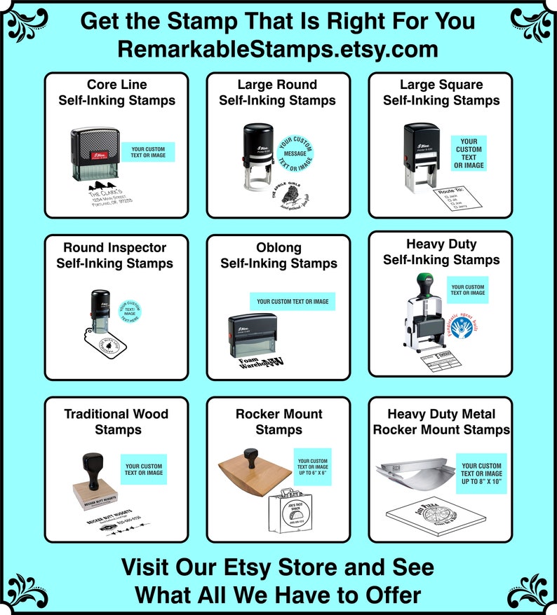 Custom Rocker Mount Stamps Etsy