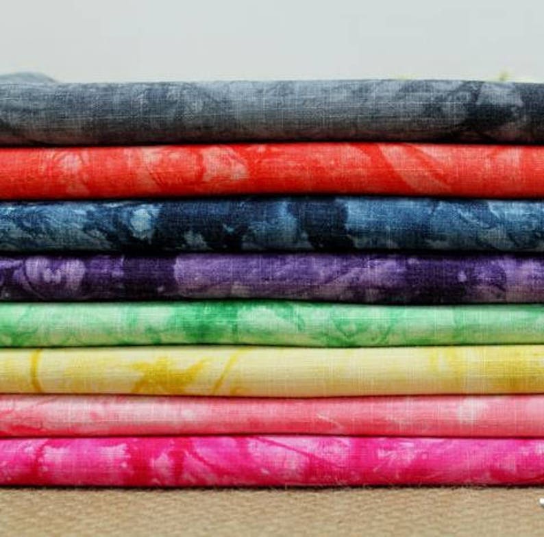 Bamboo Cotton Linen Fabrictie-dye colorful fabricThin soft | Etsy