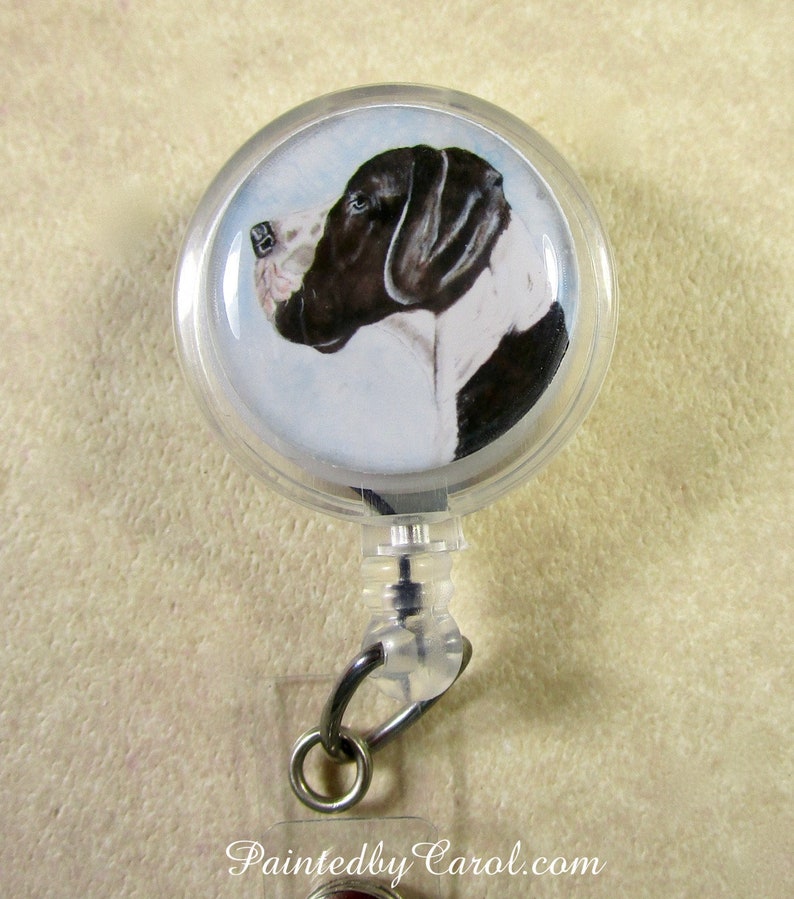 Great Dane Mom Gifts Great Dane ID Reel Great Dane Dad Gifts Great Dane Badge Reel Great Dane Security ID Holder Great Dane Gifts