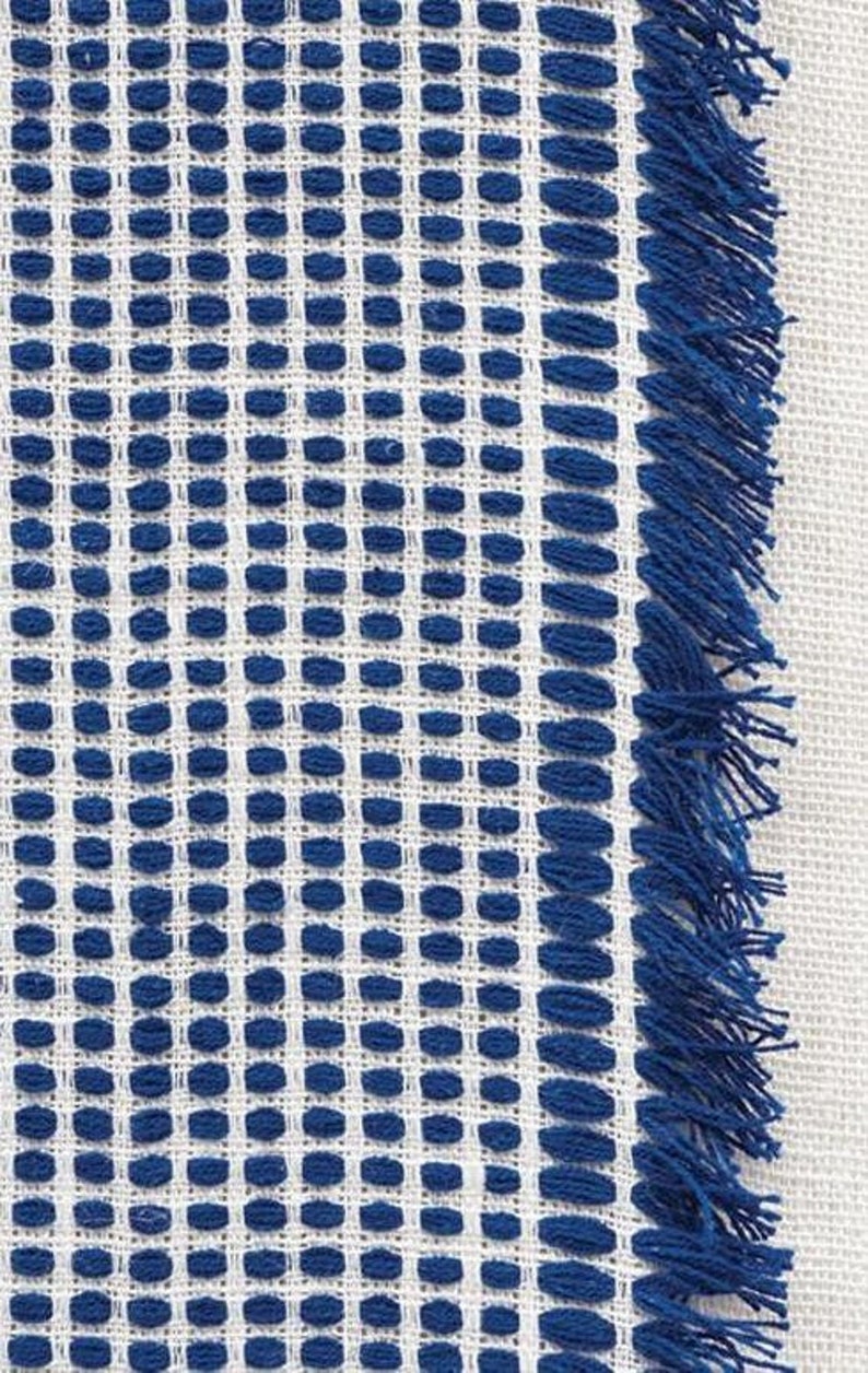 Tulum in Blue Schumacher Fringe Pillow Cover Fringe Blue and White Home Decor