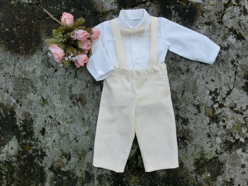 baby boy ivory christening outfit