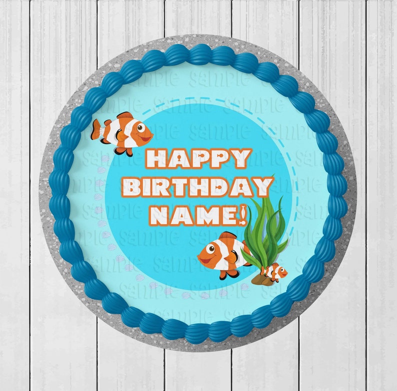 Under the Sea Choose From Drop-Down Menu Cake Wraps or Full Set Icing Image Birthday Decoration Edible Round Cake Topper