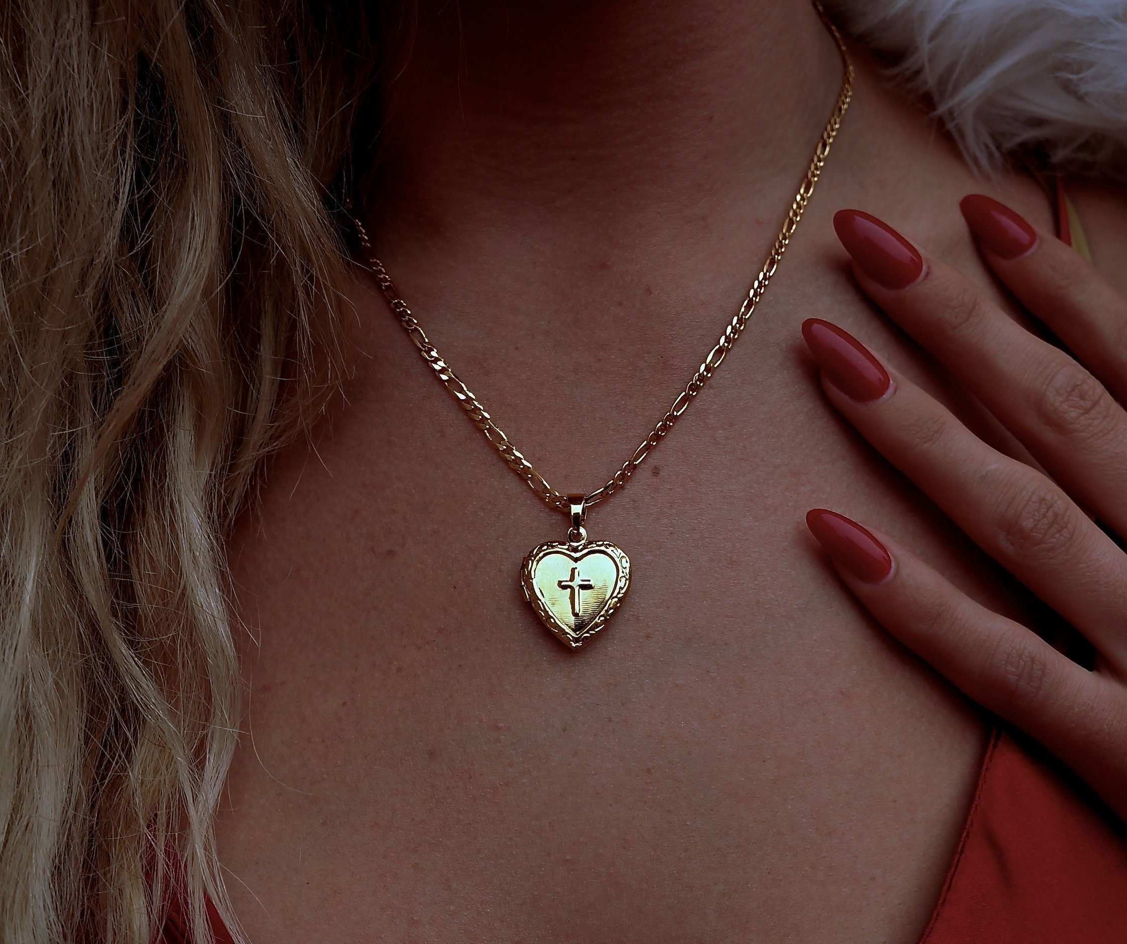 Cross/Heart Locket Etsy