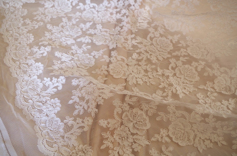 2016 off white lace fabric cord lace fabric alencon lace | Etsy