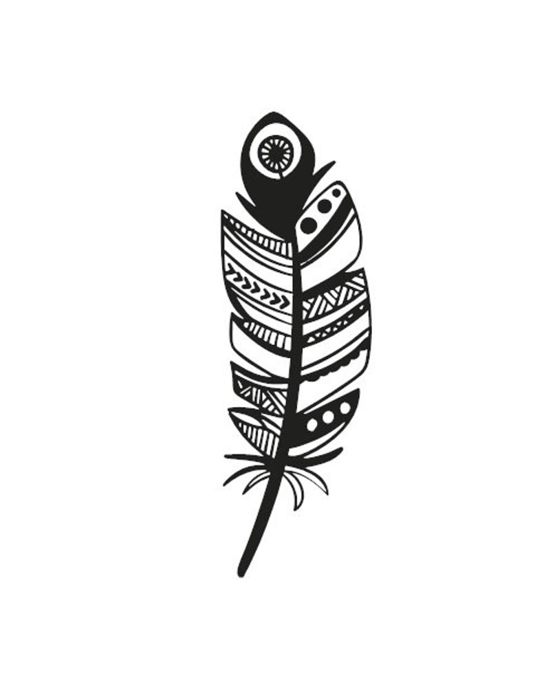 Feather Vinyl Decal Sticker Etsy