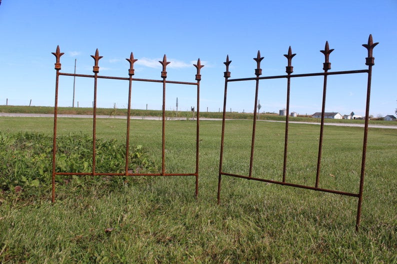 Metal Victorian Iron Fence Fencing Decorative Garden | Etsy