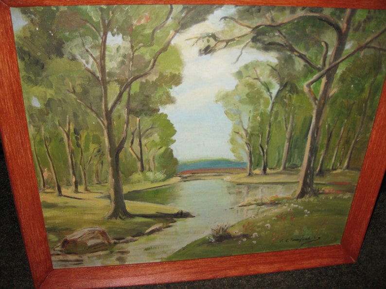 ORIGINAL PAINTING ON Canvas Board Signed By S.L. Crawford 70 Etsy