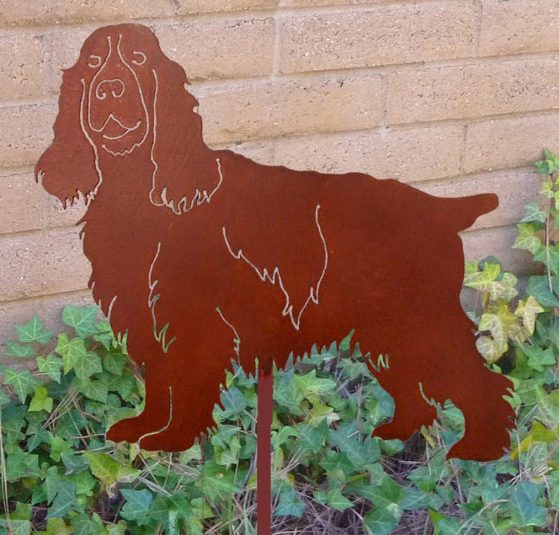 stone cocker spaniel garden ornaments