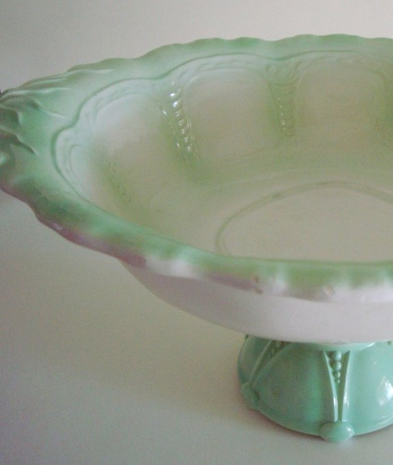 Vintage ART DECO Salad Bowl Serving Stand with FREE Glass Etsy