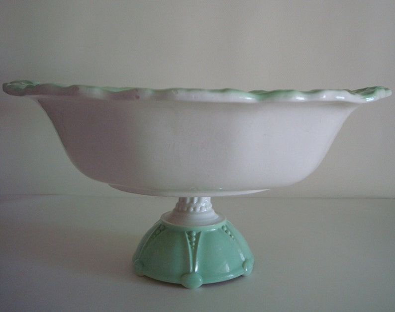 Vintage ART DECO Salad Bowl Serving Stand with FREE Glass Etsy