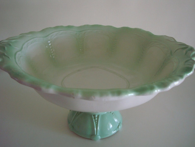 Vintage ART DECO Salad Bowl Serving Stand with FREE Glass Etsy