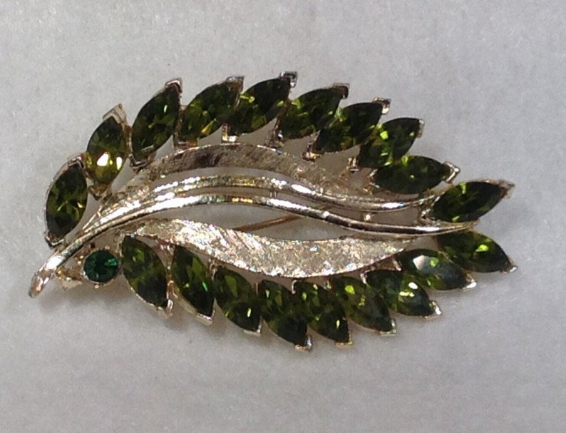 Olivine Green Vintage Brooch