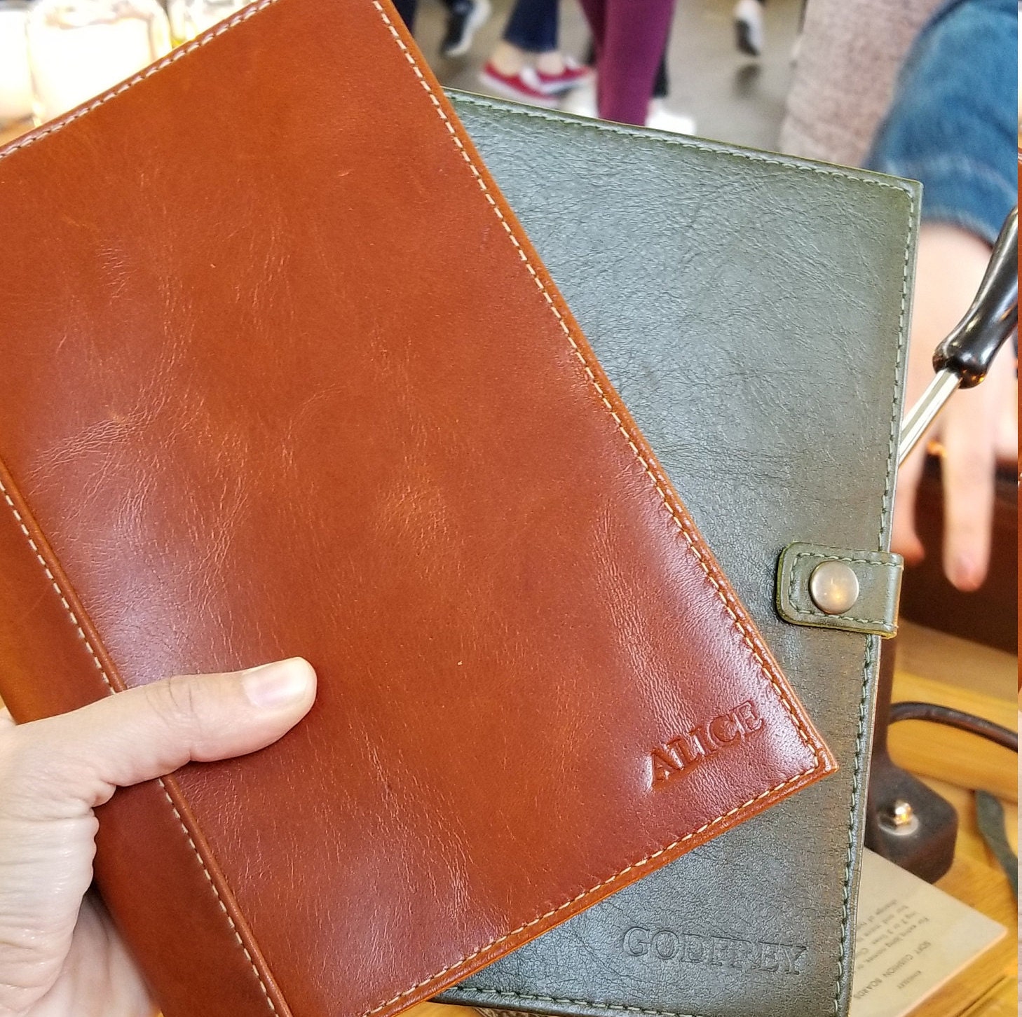 Orange leather journal Personalized orange leather journal Etsy