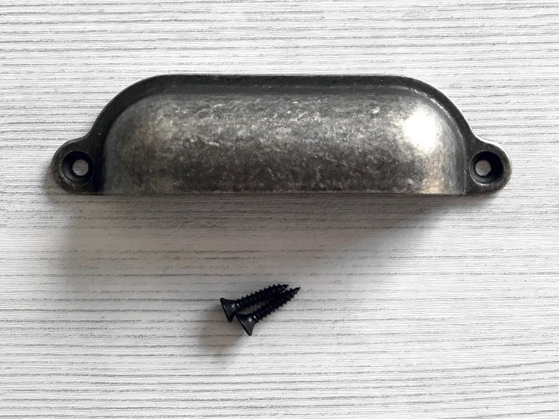 Shell Cup Pull Retro Bin Dresser Drawer Pulls Knobs Handles Etsy