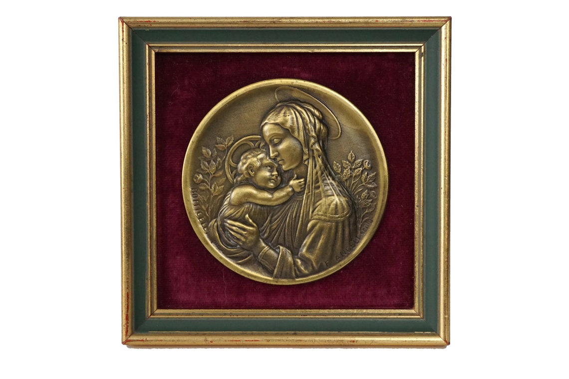 Botticelli Madonna and Child Portrait Christian Wall Hanging image 0