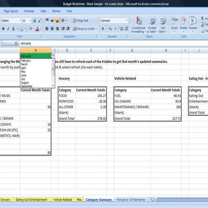 Monthly Budget Spreadsheet Home Finance Management Excel | Etsy