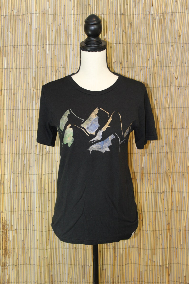 Hand Painted Mountains Unisex Bamboo Crew