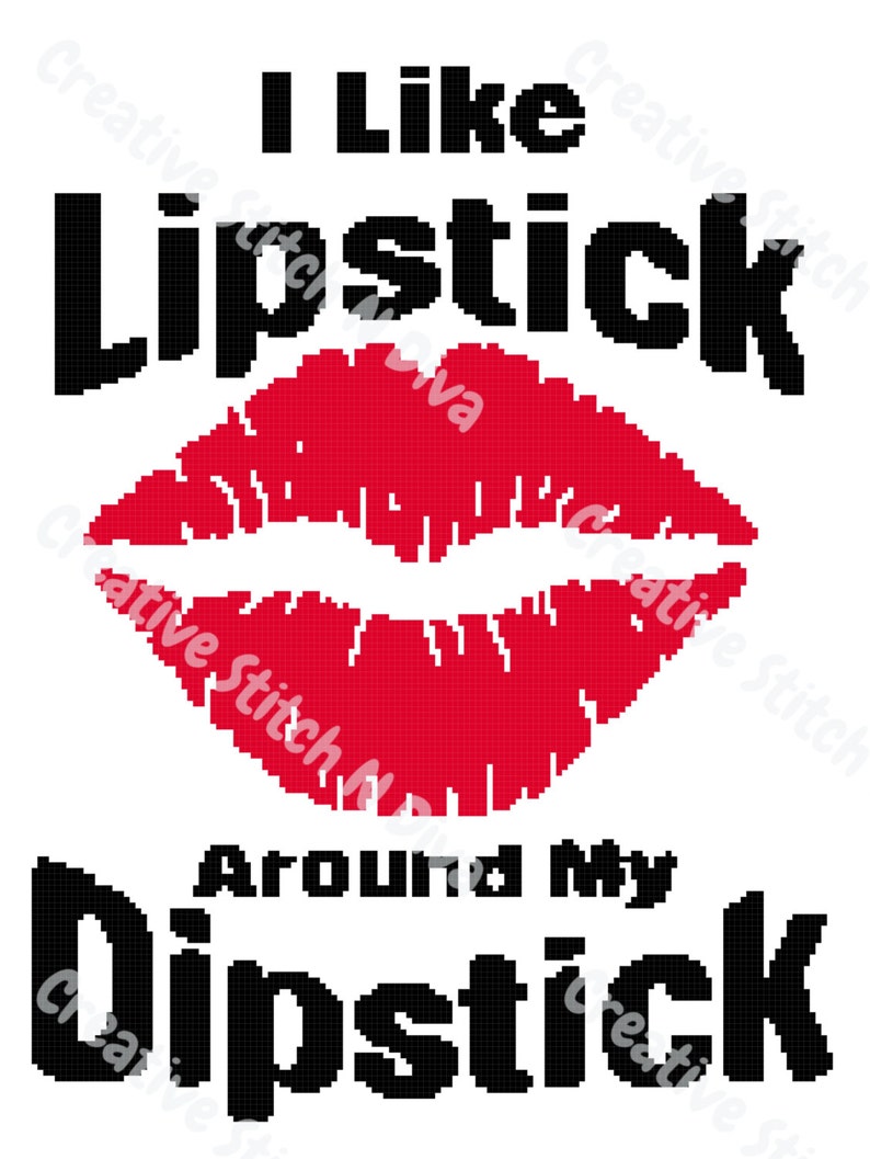I like lipstick around my dipstick Etsy