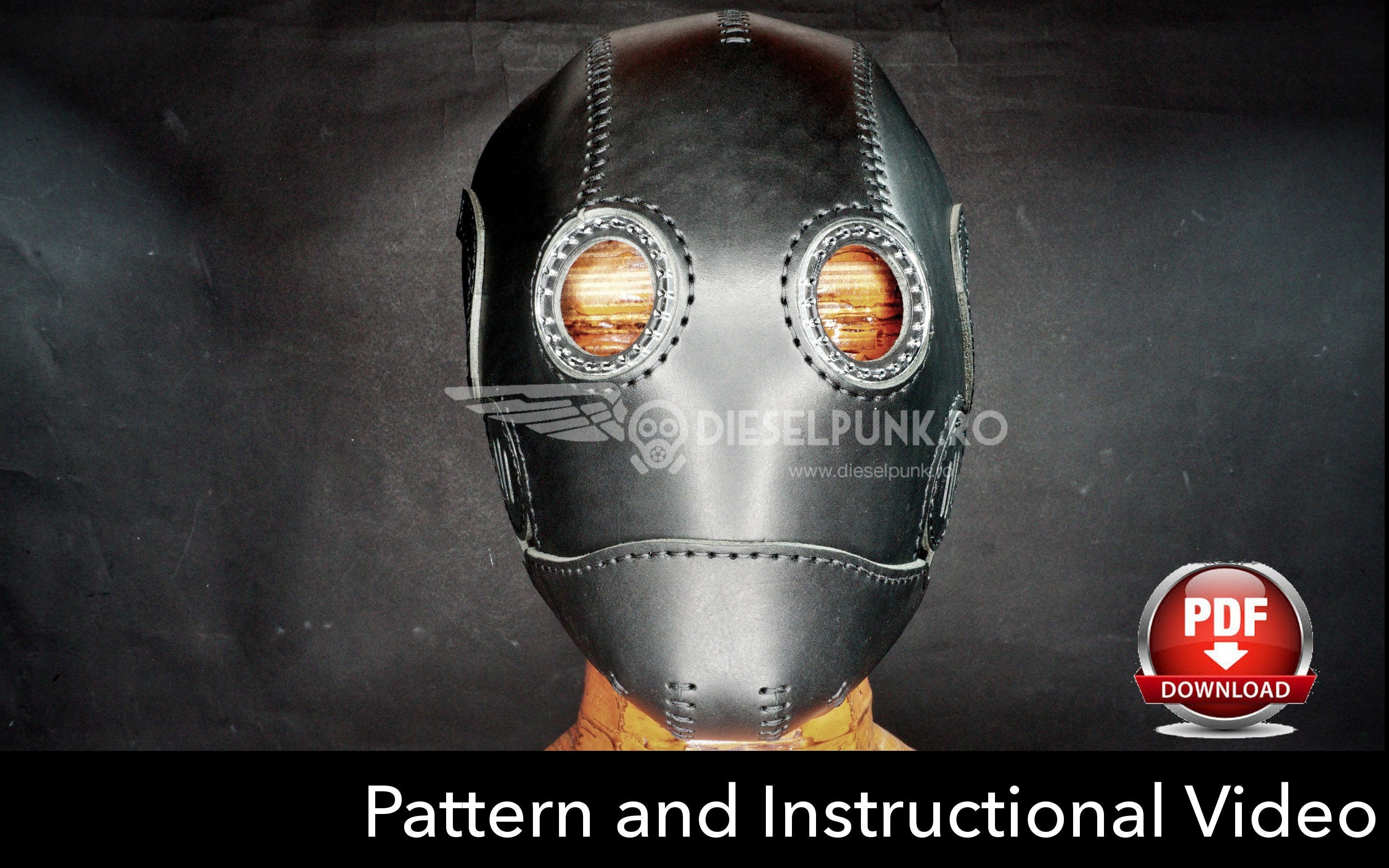 Steampunk Mask Pattern DIY Mask Pdf Download Video | Etsy