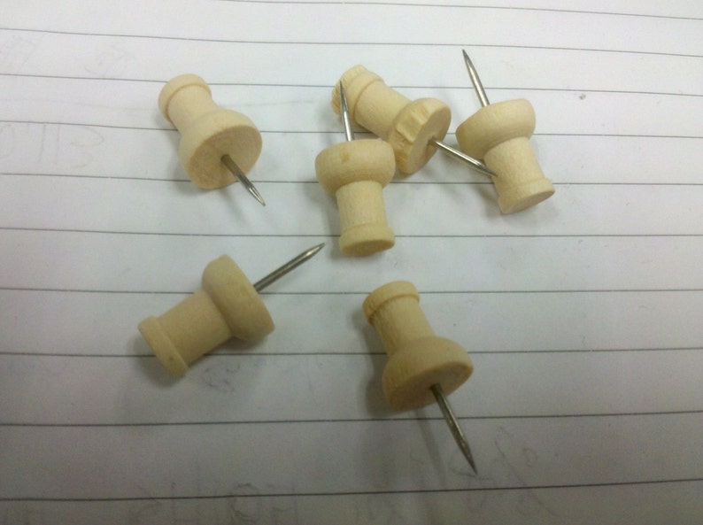 Wooden Push Office Pin Fashion School Silver Steel Wooden Thumb Push Pin 100pcsset Wooden Pins Children Student School Used Board Sticky