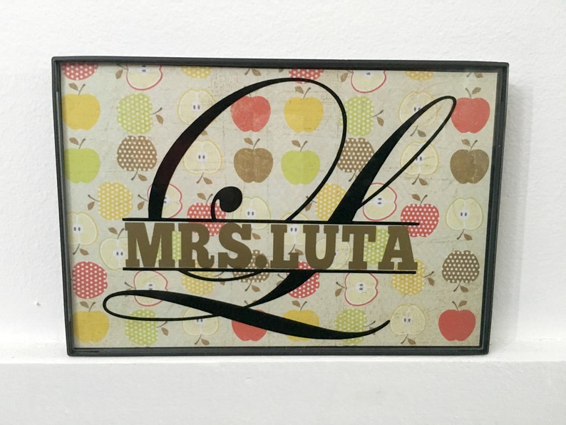 Teacher Gift 4x6 Frame Customized Picture Frame Name Plate Etsy