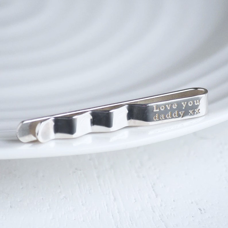 Personalised Silver Footprint Tie Slide