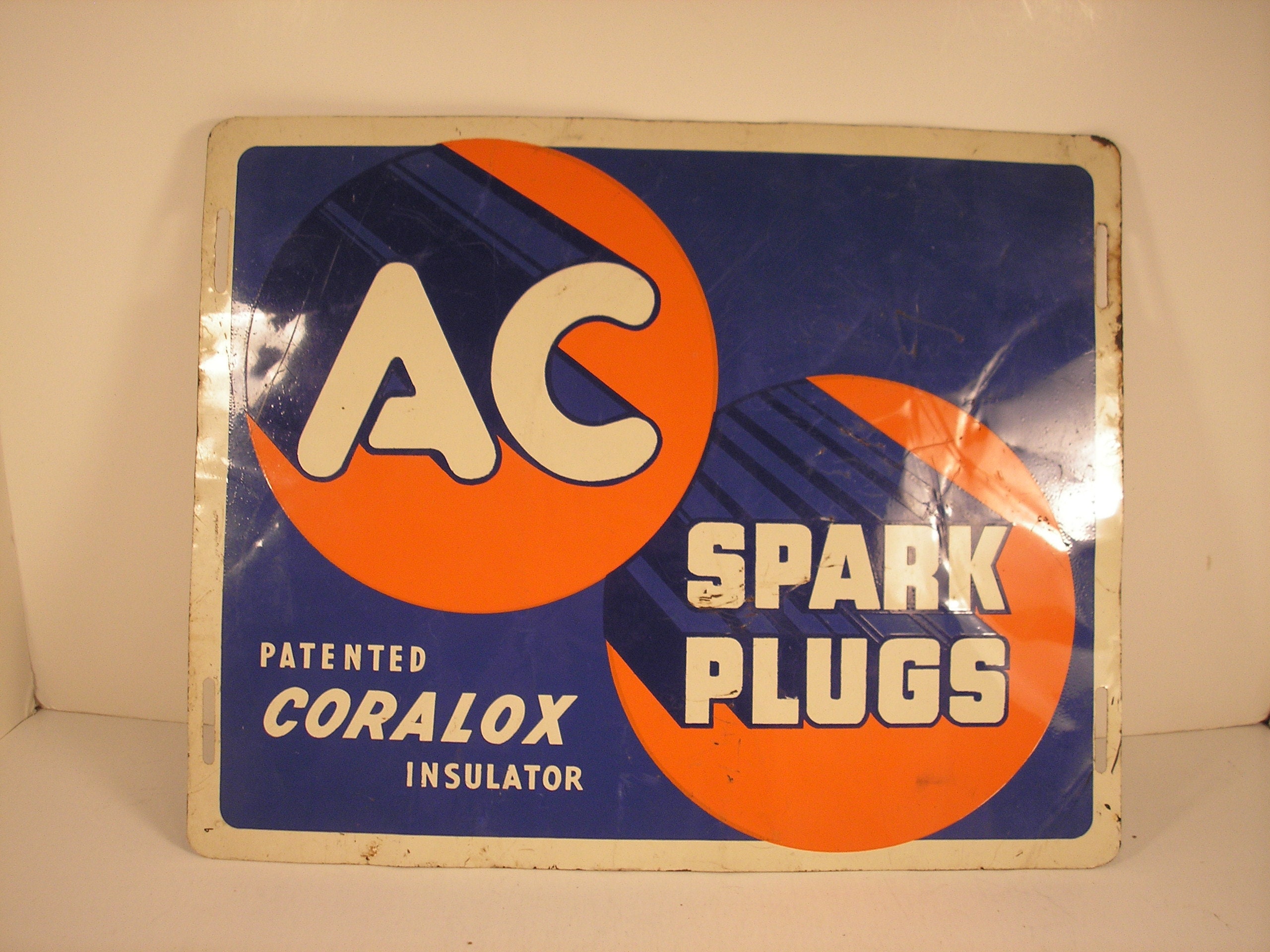 Vintage AC spark plug sign Etsy