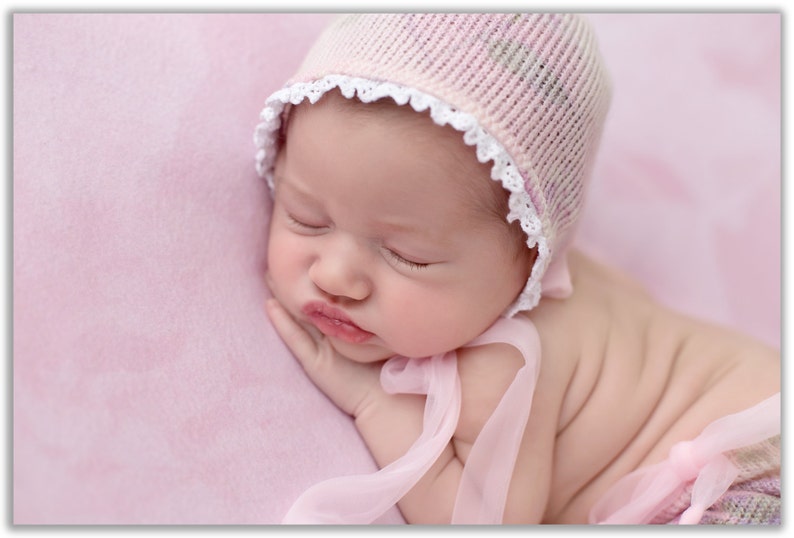 baby photography NEWBORN ROMPER BONNET baby pant vintage crocheted trim pastel floral sweater knit pant romper photo prop, tieback
