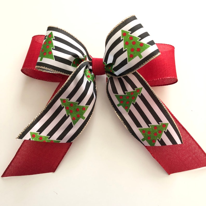 Christmas Tree Bows / Christmas Decorative Bows / Set of 6  Etsy