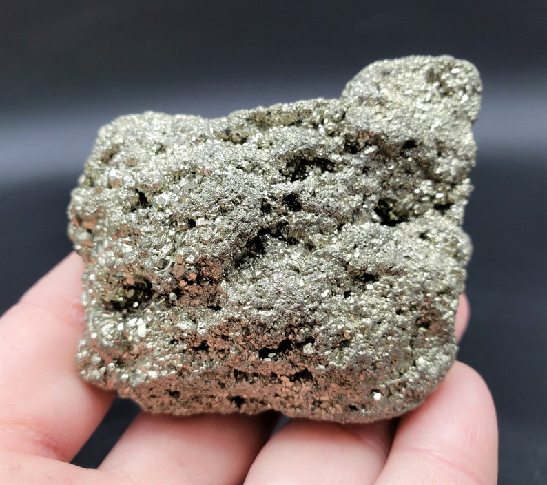 Pyrite Cluster Specimen Iron Pyrite aka Fools Gold Mineral Cluster 316 grams 2.8 inches long