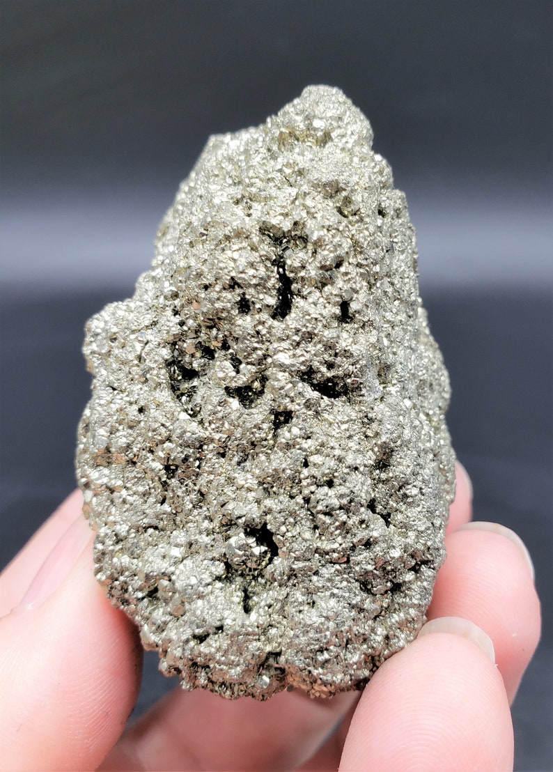 Pyrite Cluster Specimen Iron Pyrite aka Fools Gold Mineral Cluster 316 grams 2.8 inches long