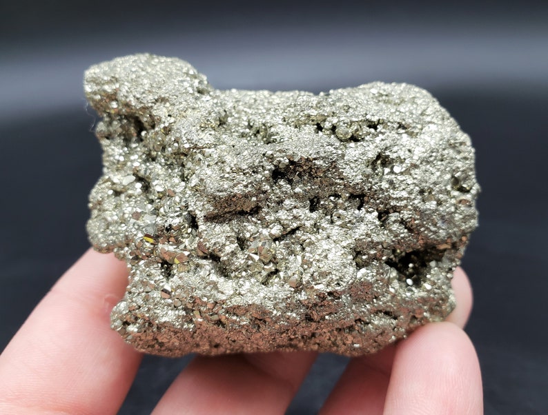 Pyrite Cluster Specimen Iron Pyrite aka Fools Gold Mineral Cluster 316 grams 2.8 inches long