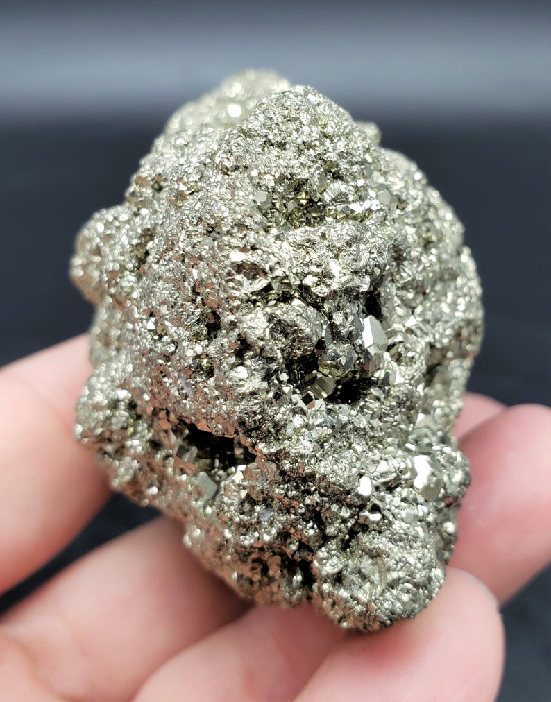 Pyrite Cluster Specimen Iron Pyrite aka Fools Gold Mineral Cluster 316 grams 2.8 inches long