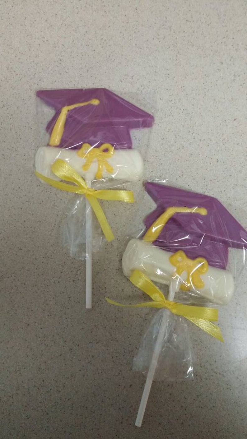 Graduation Cap and Diploma Chocolate Lollipop Etsy