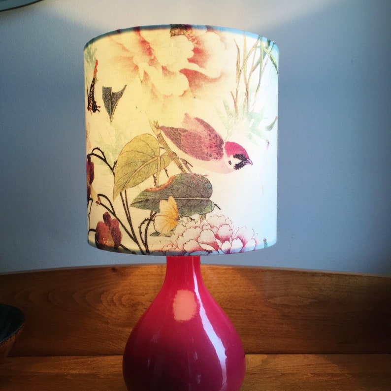 Bird lampshade sparrow floral lamp shade 15cm 20cm 25cm Etsy