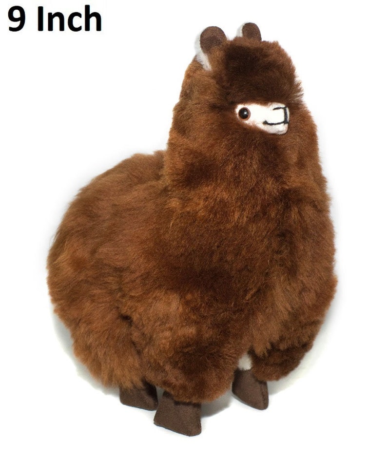 alpaca stuffed animal with alpaca fur