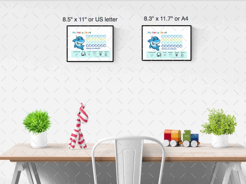 Baby Shark Potty Training Reward Chart Toddler Toilet Etsy